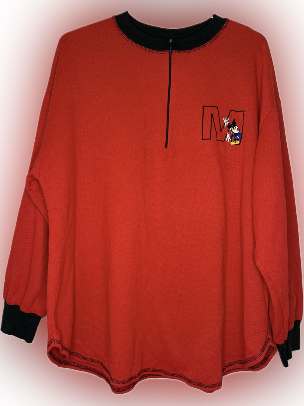 VINTAGE 90's Disney Mickey & Co. Mickey 1/4 Zip Sweatshirt Adult